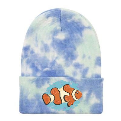 Clown Fish Sea Tie Dye 12in Knit Beanie