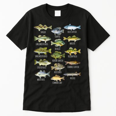 Cool Fish Species Biology Types Of Freshwater Fish Fishing Gift Tall T-Shirt