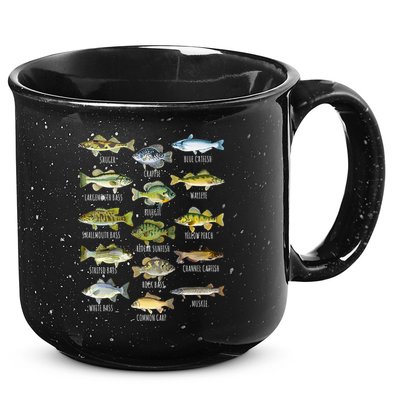 Cool Fish Species Biology Types Of Freshwater Fish Fishing Gift 15oz Campfire Ceramic Mug
