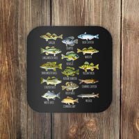 Cool Fish Species Biology Types Of Freshwater Fish Fishing Gift Coaster