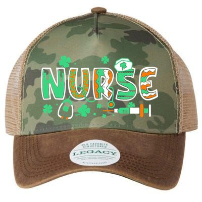 Cute Funny St Patricks Day Nurse Legacy Tie Dye Trucker Hat