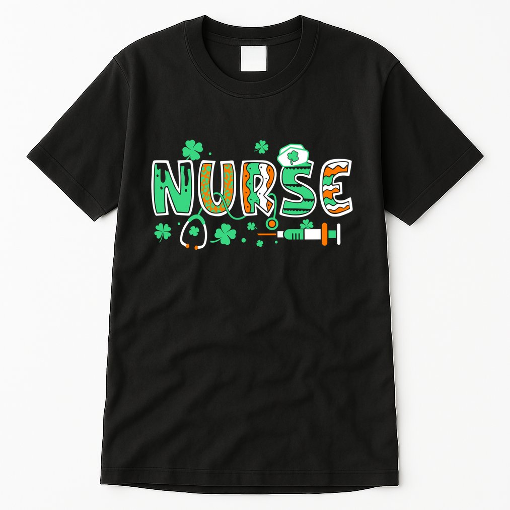 Cute Funny St Patricks Day Nurse Tall T-Shirt