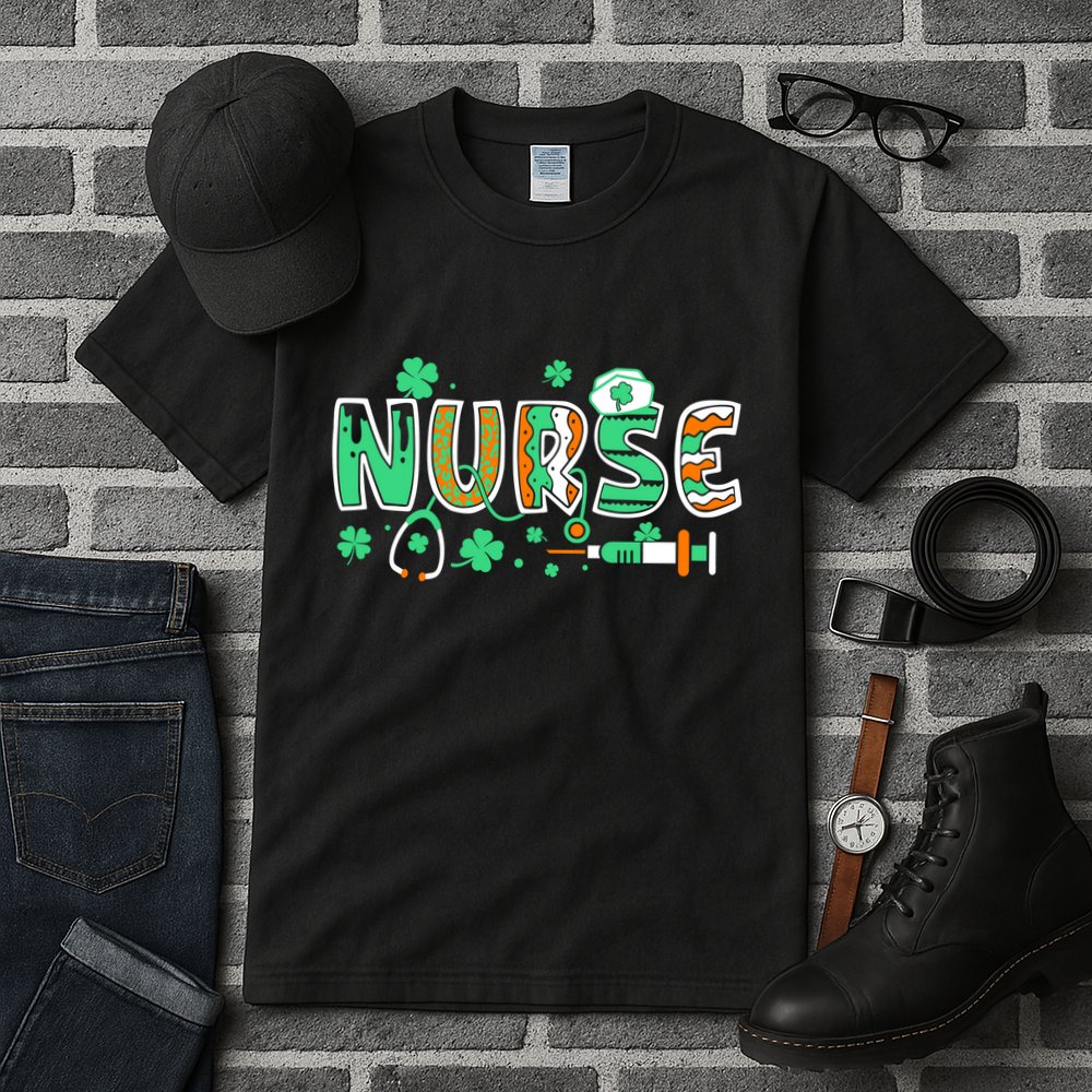 Cute Funny St Patricks Day Nurse Tall T-Shirt