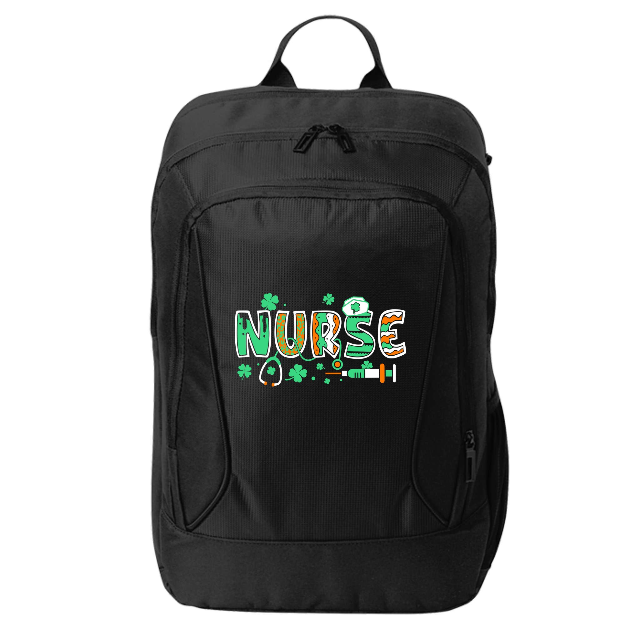Cute Funny St Patricks Day Nurse City Backpack