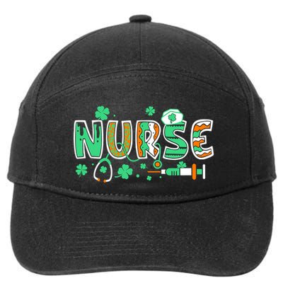 Cute Funny St Patricks Day Nurse 7-Panel Snapback Hat
