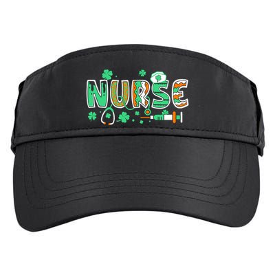 Cute Funny St Patricks Day Nurse Adult Drive Performance Visor