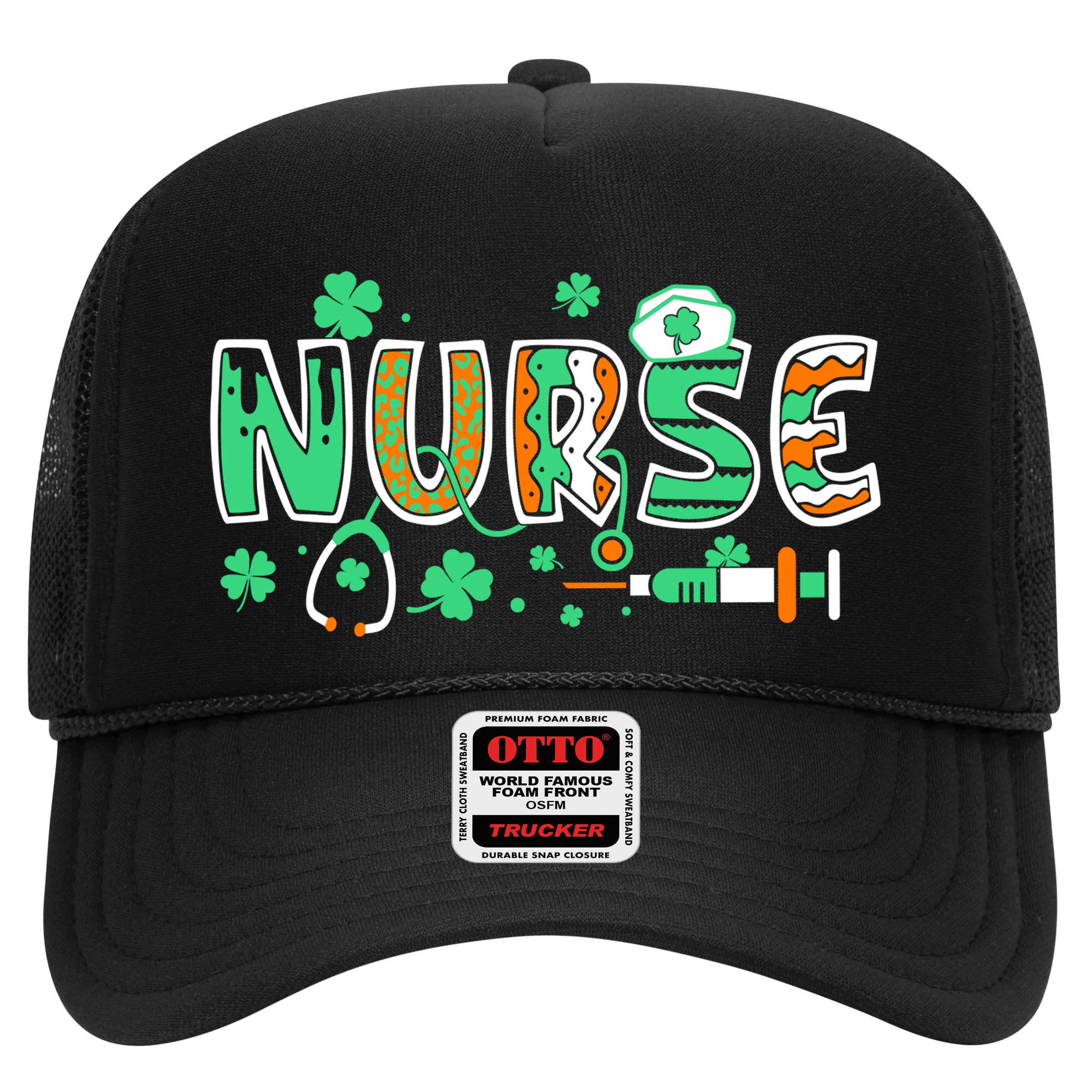 Cute Funny St Patricks Day Nurse Hat