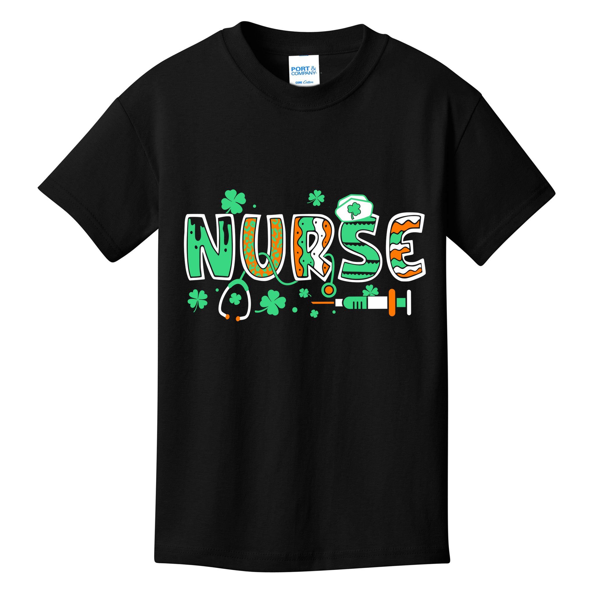 Cute Funny St Patricks Day Nurse Kids T-Shirt