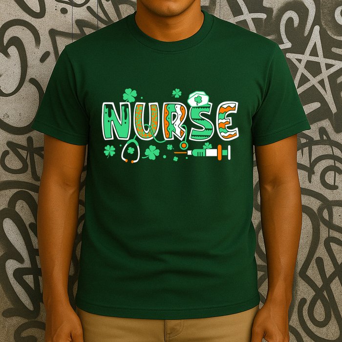 Cute Funny St Patricks Day Nurse T-Shirt