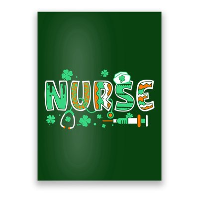 Cute Funny St Patricks Day Nurse Poster