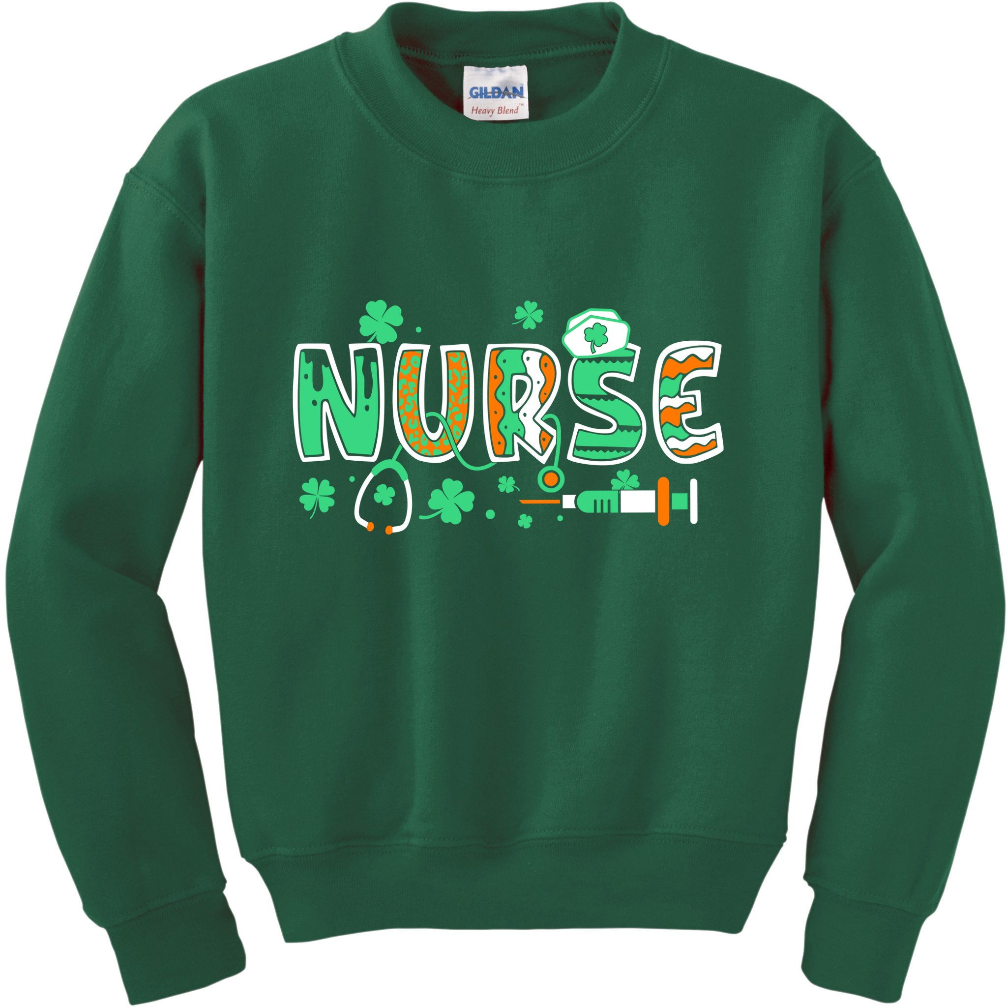 Cute Funny St Patricks Day Nurse Kids Sweatshirt