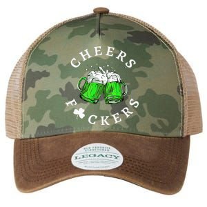 Cheers Fckers' St Patricks Day Beer Drinking Funny Legacy Tie Dye Trucker Hat