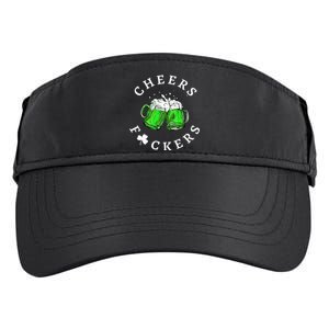 Cheers Fckers' St Patricks Day Beer Drinking Funny Adult Drive Performance Visor