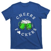 Cheers Fckers' St Patricks Day Beer Drinking Funny T-Shirt