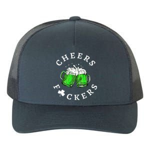 Cheers Fckers' St Patricks Day Beer Drinking Funny Yupoong Adult 5-Panel Trucker Hat