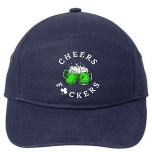 Cheers Fckers' St Patricks Day Beer Drinking Funny 7-Panel Snapback Hat