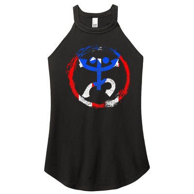 Coqui Frog Symbol Taino Puerto Rican Flag Boricua Boriken Women’s Perfect Tri Rocker Tank