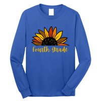 Cute Fall Sunflower Back To School Fourth Grade 4Th Grade Great Gift Long Sleeve Shirt