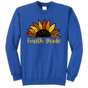 Cute Fall Sunflower Back To School Fourth Grade 4Th Grade Great Gift Sweatshirt