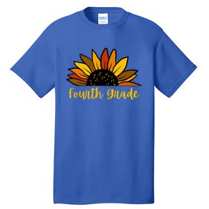 Cute Fall Sunflower Back To School Fourth Grade 4Th Grade Great Gift Tall T-Shirt