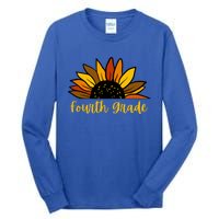 Cute Fall Sunflower Back To School Fourth Grade 4Th Grade Great Gift Tall Long Sleeve T-Shirt