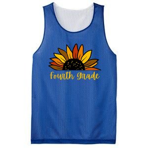 Cute Fall Sunflower Back To School Fourth Grade 4Th Grade Great Gift Mesh Reversible Basketball Jersey Tank