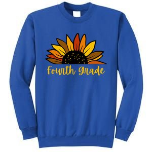 Cute Fall Sunflower Back To School Fourth Grade 4Th Grade Great Gift Tall Sweatshirt