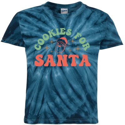 Cookies For Santa Decal Christmas Kids Tie-Dye T-Shirt