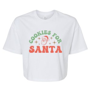 Cookies For Santa Decal Christmas Bella+Canvas Jersey Crop Tee