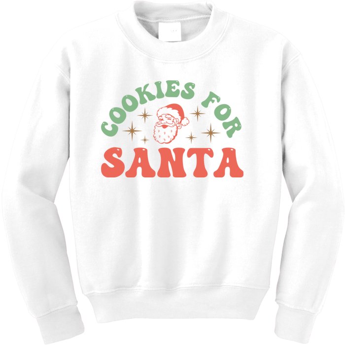 Cookies For Santa Decal Christmas Kids Sweatshirt