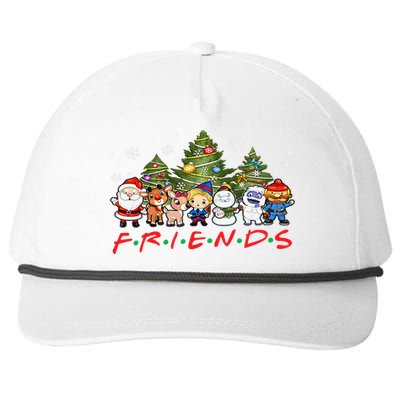 Christmas Friends Santa Rudolph Snowman Family Xmas Adults  Snapback Five-Panel Rope Hat