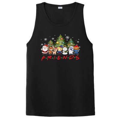 Christmas Friends Santa Rudolph Snowman Family Xmas Adults  PosiCharge Competitor Tank