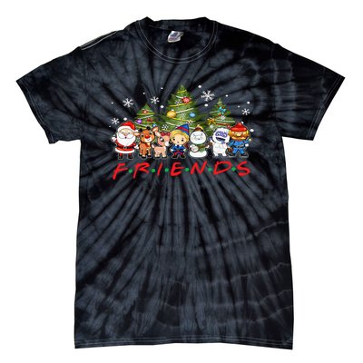 Christmas Friends Santa Rudolph Snowman Family Xmas Adults  Tie-Dye T-Shirt