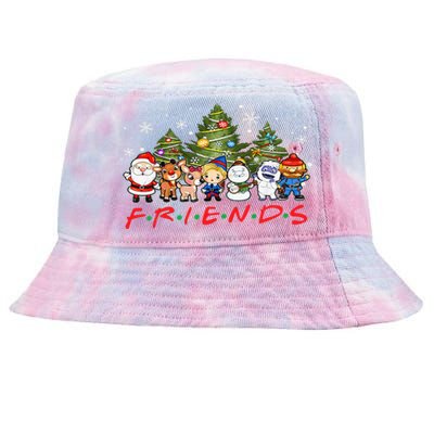 Christmas Friends Santa Rudolph Snowman Family Xmas Adults  Tie-Dyed Bucket Hat