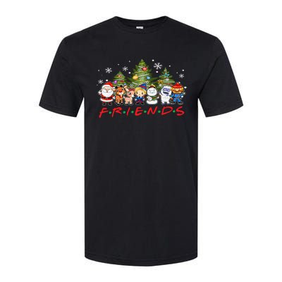 Christmas Friends Santa Rudolph Snowman Family Xmas Adults  Softstyle CVC T-Shirt