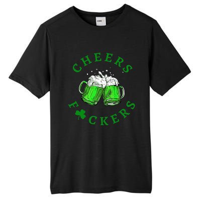 Cheers Fuckers St Patricks Day Women Beer Drinking Mugs Tall Fusion ChromaSoft Performance T-Shirt