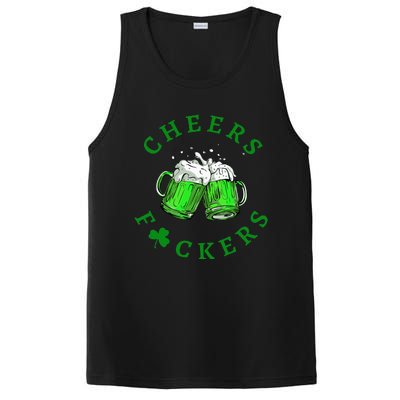 Cheers Fuckers St Patricks Day Women Beer Drinking Mugs PosiCharge Competitor Tank