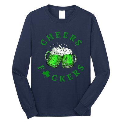 Cheers Fuckers St Patricks Day Women Beer Drinking Mugs Long Sleeve Shirt