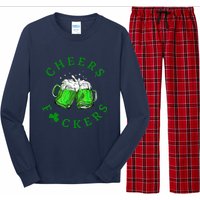 Cheers Fuckers St Patricks Day Women Beer Drinking Mugs Long Sleeve Pajama Set