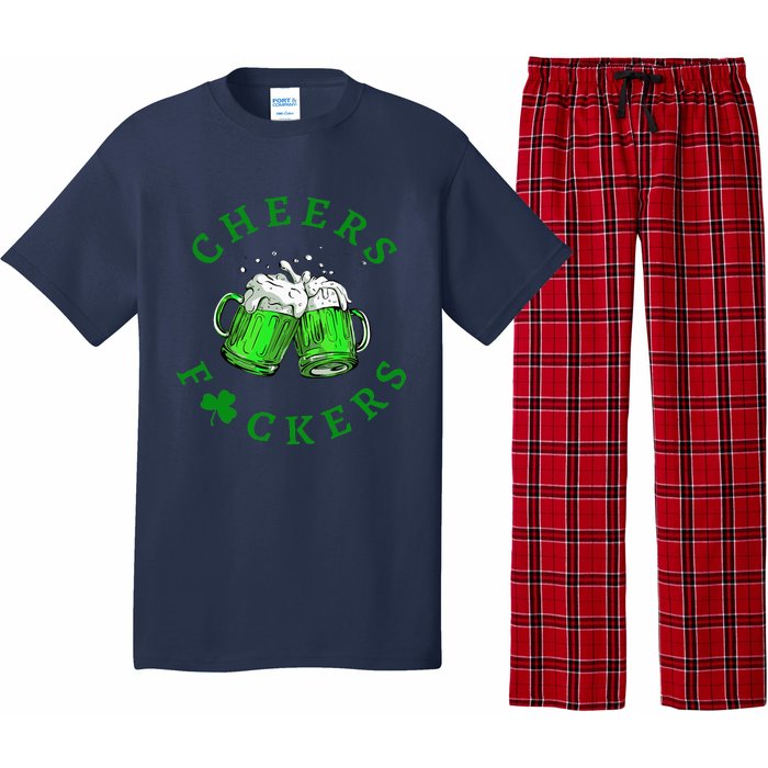 Cheers Fuckers St Patricks Day Women Beer Drinking Mugs Pajama Set