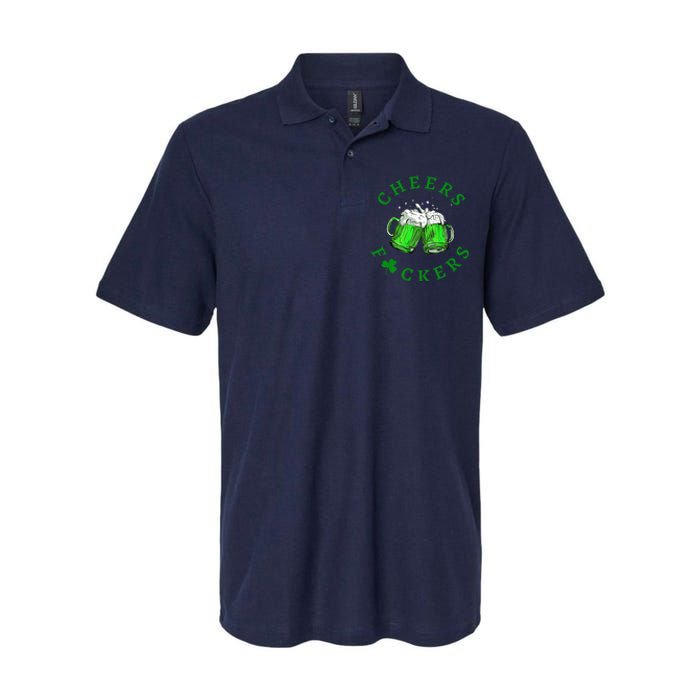 Cheers Fuckers St Patricks Day Women Beer Drinking Mugs Softstyle Adult Sport Polo