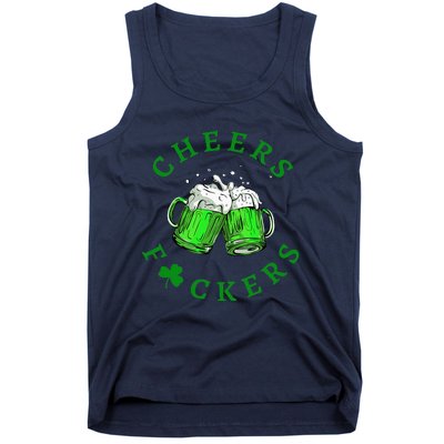 Cheers Fuckers St Patricks Day Women Beer Drinking Mugs Tank Top