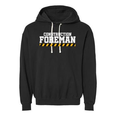 Construction Foreman Safety S For Crew Workers Garment-Dyed Fleece Hoodie