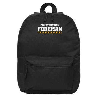 Construction Foreman Safety S For Crew Workers 16 in Basic Backpack