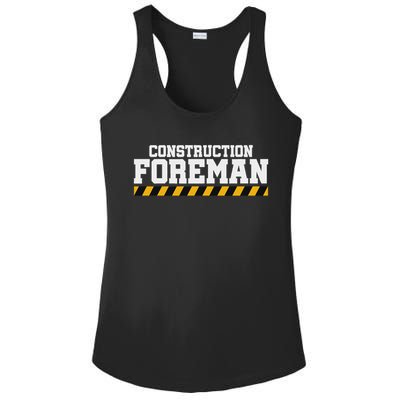 Construction Foreman Safety S For Crew Workers Ladies PosiCharge Competitor Racerback Tank