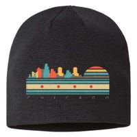 Chicago Flag Skyline Vintage Illinois City Retro Souvenir Sustainable Beanie