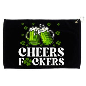 Cheers Fuckers St Patricks Day Funny Beer Drinking Mugs Grommeted Golf Towel