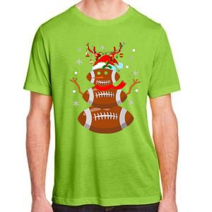 Christmas Football Snowman Kids Football Christmas Adult ChromaSoft Performance T-Shirt