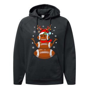 Christmas Football Snowman Kids Football Christmas Performance Fleece Hoodie