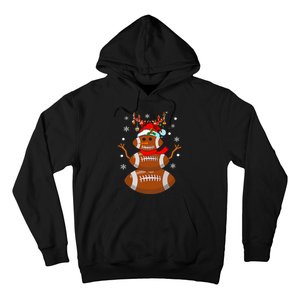 Christmas Football Snowman Kids Football Christmas Hoodie